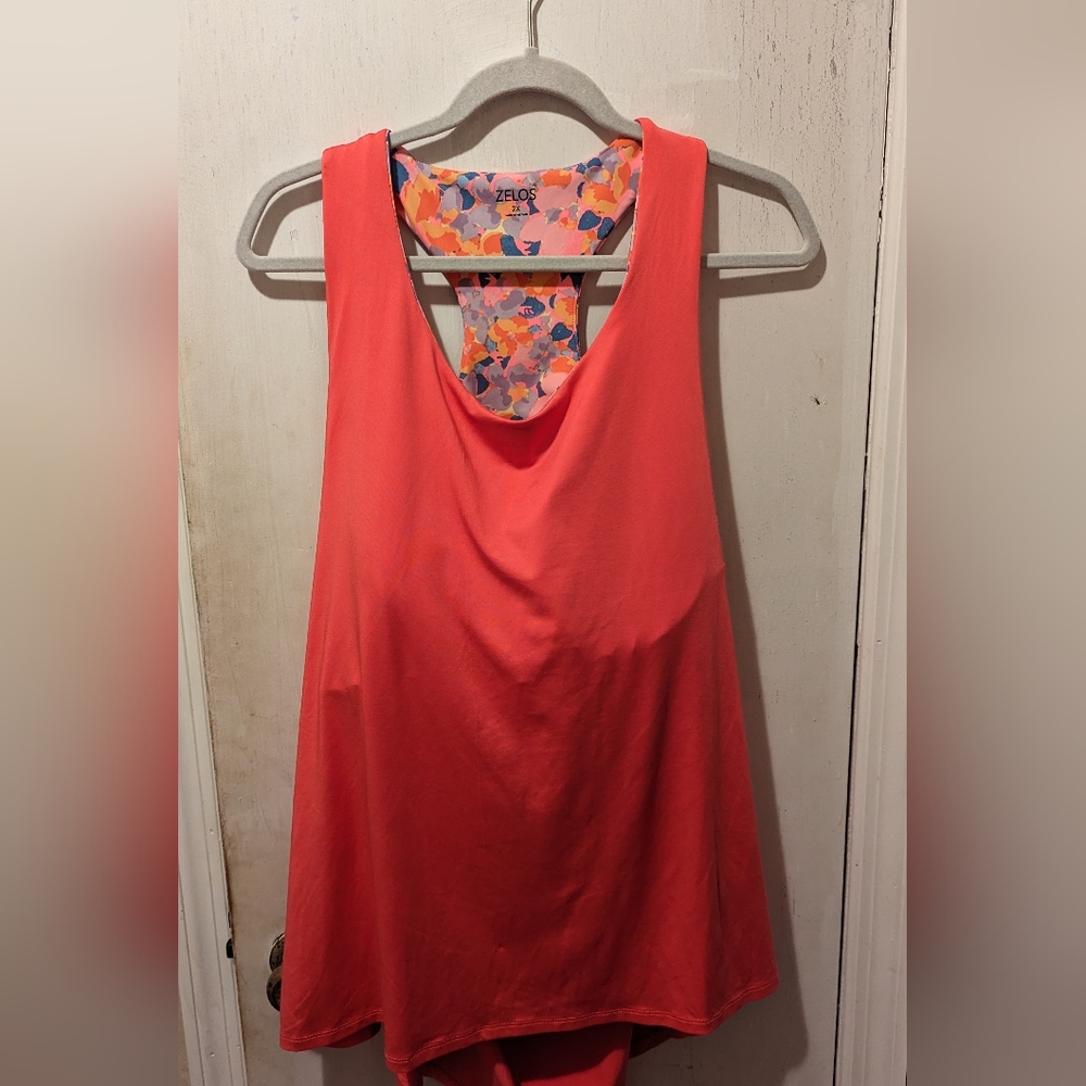 Zelos pink active wear tank top 2X